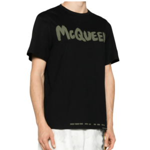 Alexander McQueen Graffiti McQueen T-Shirt - Black/Khaki
