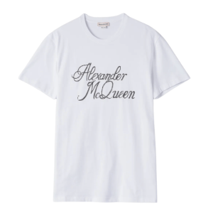 Alexander McQueen Logo Short-Sleeve T-Shirt - White/Black