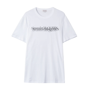 Alexander McQueen Stamp Logo Print Short-Sleeve T-Shirt - White