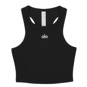 (W) Alo Yoga Aspire Tank Black White