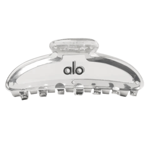 (W) Alo Yoga Acrylic Illusion Claw Clip Clear Acetate Chrome