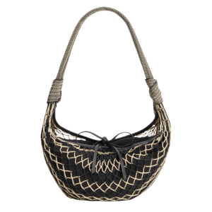 Lemaire Fortune Croissant Filt Bag Polyester Net Light Beige Black