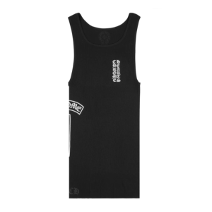 Chrome Hearts Eyechart Logo Tank Top Black
