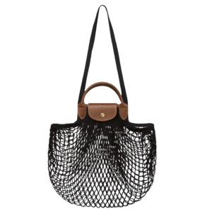 Longchamp Le Pliage Filet Top Handle Bag Black