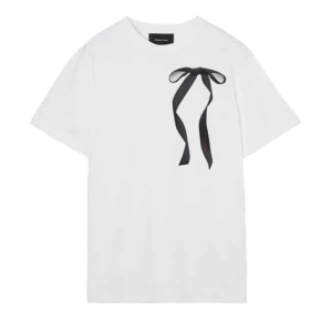Simone Rocha Ribbon Bow-Tail Print T-Shirt
