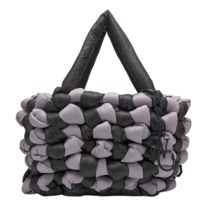 Knotted Tote Bag - Black/Grey
