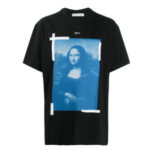 OFF-WHITE BLUE MONALISA OVER T-SHIRT BLACK 