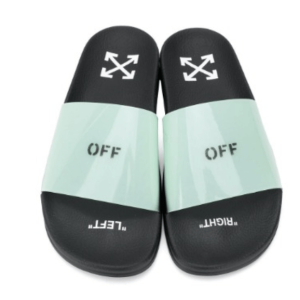 (W) OFF-WHITE POOL SLIDER LIGHT BLUE