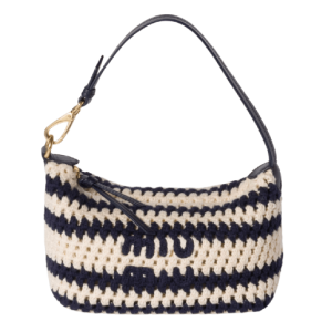 Miu Miu  Blue/white Crochet Pouch