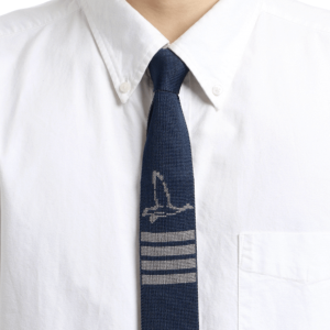 Thom Browne Goose Icon Jacquard Silk Tie