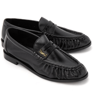Saint Laurent Black Le Loafer Leather Loafers. 