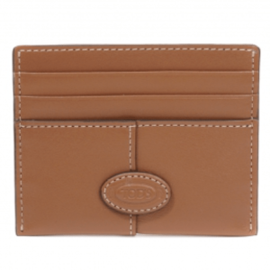 TOD`S 25FW Leather Credit Card Wallet - BROWN