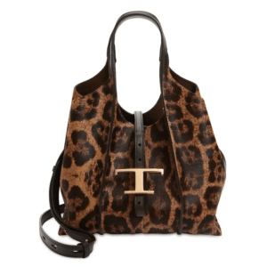 TOD'S Timeless Leopard Mini Shopper Bag 