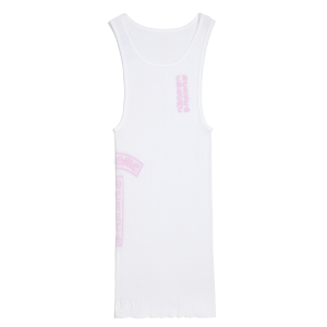  T BAR RIB TANK PINK PRINT
