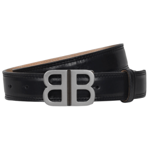 (W) Balenciaga BB Soft Belt Black