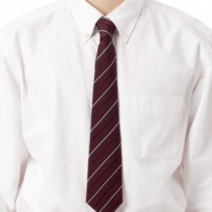 Saint Laurent Burgundy Striped tie