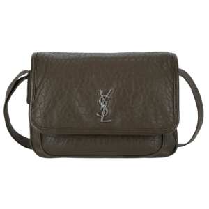 Saint Laurent Niki Small Messenger In Grained Lambskin Light Musk