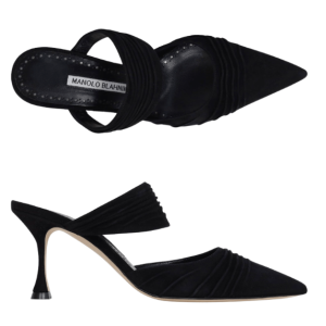 Manolo Blahnik Black CIRCEAMU 70 Suede