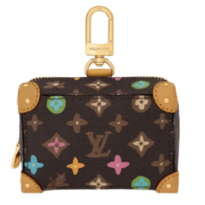 Louis Vuitton Monogram Craggy Trunk Key Holder & Bag Charm Brown Gold