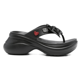 BALENCIAGA Black Flip Flops