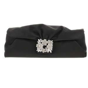Roger Vivier Efflorescence Satin Clutch Bag