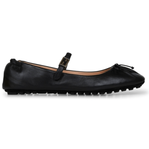 FENDI Baguette Leather Mary Jane Flats