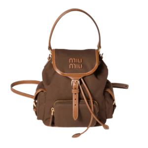 Miu Miu Canvas Leather Backpack