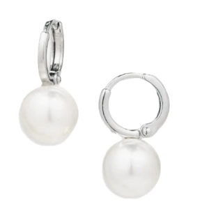 Small Pearl Hoop Earrings
