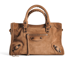 Balenciaga Le City Bag Small Camel Suede
