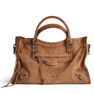 Balenciaga Le City Bag Medium Camel Suede