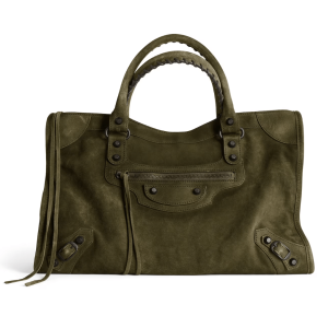 Balenciaga Le City Bag Medium Khaki Suede