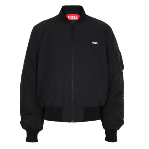 032C 25SS Black Guest List Classic Bomber Jacket