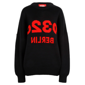 032C 25SS Black Selfie Wool Sweater 