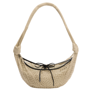 Lemaire Croissant Filt Bag Polyester Net Light Beige