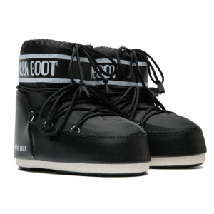(W) Moon Boot Icon Low Nylon Boots Black White