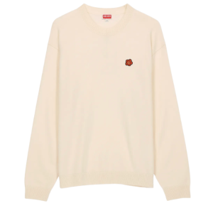 Bokeh Flower Crest Jumper Sweatshirt – Off White 