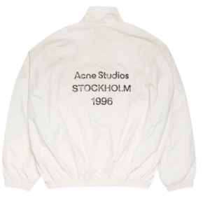 Logo zipper jacket - Dusty white