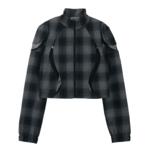 Ashley Williams Cut-Out Detail Check Jacket
