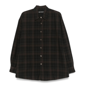 BORROWED SHIRT BLACK SHEER SHADOW CHECK