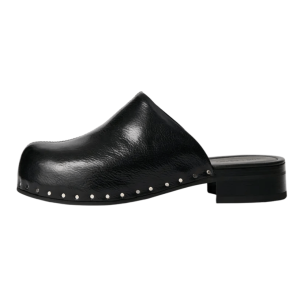 NAOTO CLOG BLACK SUPPLE COW HIDE