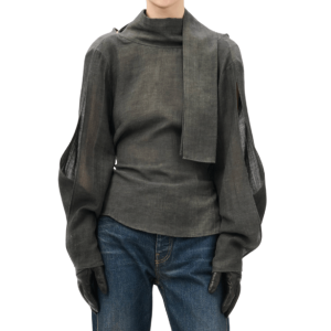 VIRTUOUS BLOUSE DARK CLOUD SPARSE COTTON WOOL