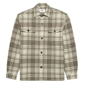 AMI Plaid Wool Shirt Jacket