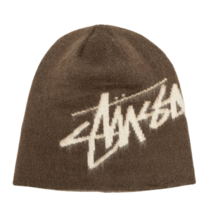 Stussy Brushed Out Stock Skullcap Beanie Brown