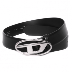 Leather belt with Oval D buckle