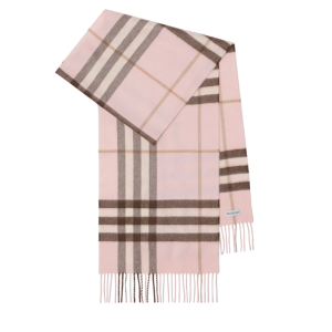 Checked cashmere scarf