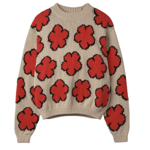 KENZO BOCKE Flower Knitwear - Ecru 