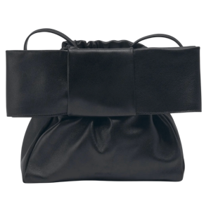 Bow Ribbon Shoulder Bag - Black