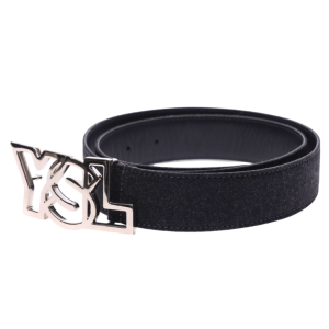 Saint Laurent Logo Belt Black