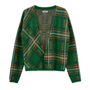 ERL Check pattern cardigan - Green 