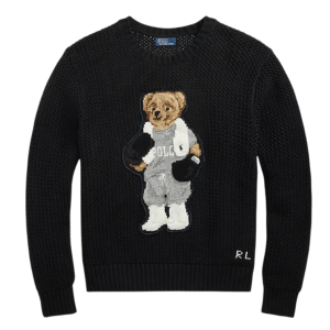 Polo Bear Cotton Crewneck Sweater